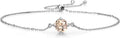 Gem Stone King Gemstone Birthstone Solitaire Bracelet For Women | 925 Sterling Silver | Round 6MM | Gift for Her Women Wife Mom Lady Daughter | Adjustable Bolo Bracelet | Easy-On Easy-Off