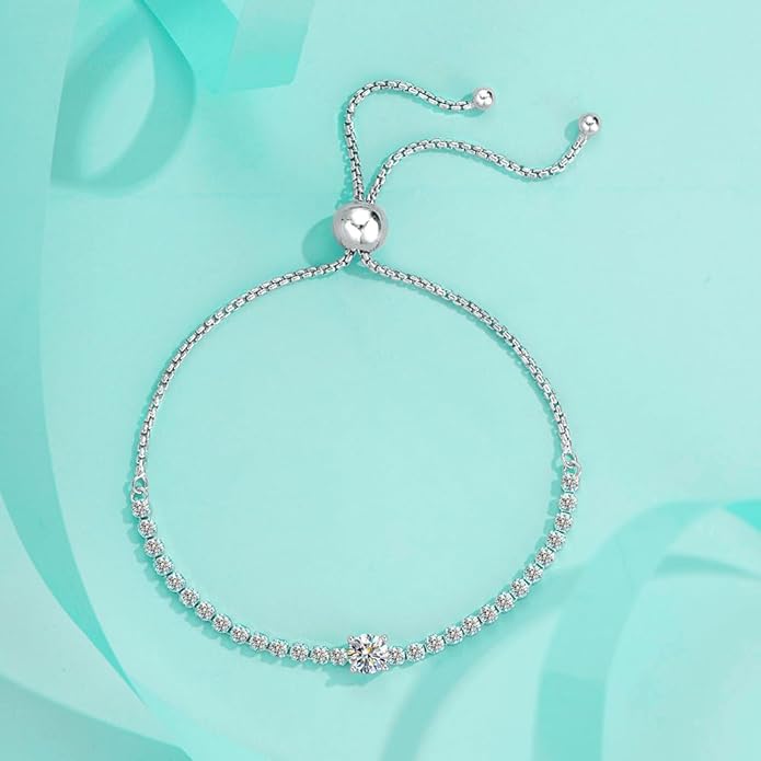 14K Gold Adjustable Diamond Bracelet for Women | Round/Oval/Princess Cut D-Color VVS1 | Ideal Gift for Birthdays & Special Events