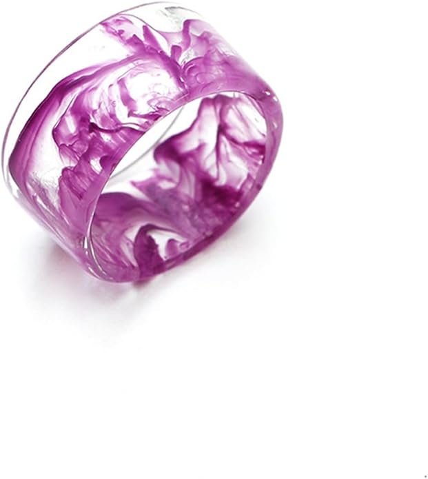 Multicolor Resin Chunky Rings for Women,Acrylic Plastic Rin Knuckle Finger Cute Trendy Aesthetic Y2k Statement Ring Vintage Simple Geometric Rings Jewelry