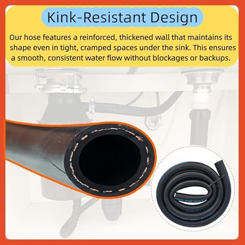 Dishwasher Discharge Hose 6 FT, 7/8 Inch ID Drain Hose Leak-Proof | Universal - Image 6