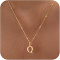 Valentines Gifts for Her Women - Initial Necklaces for Women Dainty 14k Gold Plated A-Z Letter Pendant Name Necklaces Cute Charm Choker Fashion Accessories Non Tarnish Trendy Jewelry Gift