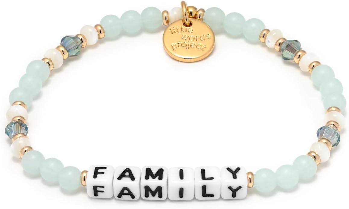 Little Words Project Mother's Day Gifts, The Original Word Bracelet, Made with Colorful Beads and Plated Brass Hardware, Handcrafted Design & Positive Message