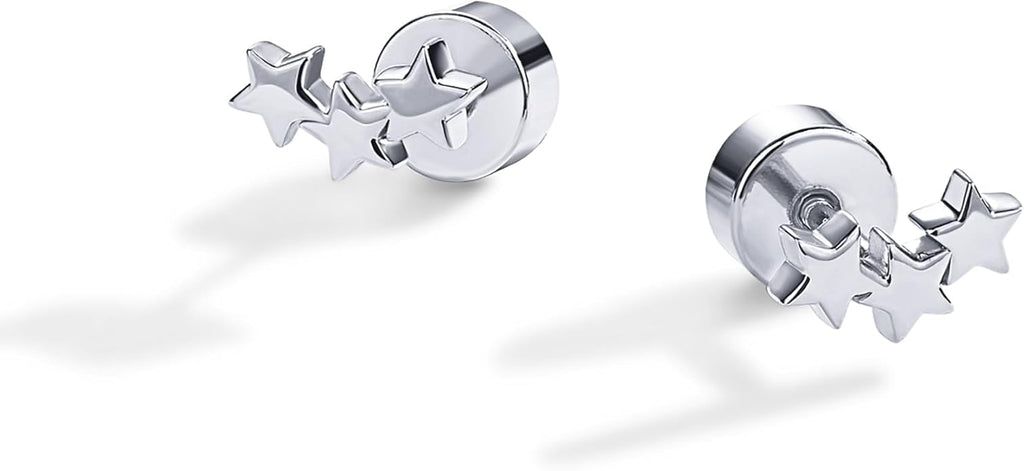 PAVOI 14K Gold Plated 925 Sterling Silver Posts Mini Stud Flat Back Earrings for Women | Helix Cartilage Piercing Jewelry | Dainty Pearl Star Cluster Cubic Zirconia Lotus Climber Screw Backs