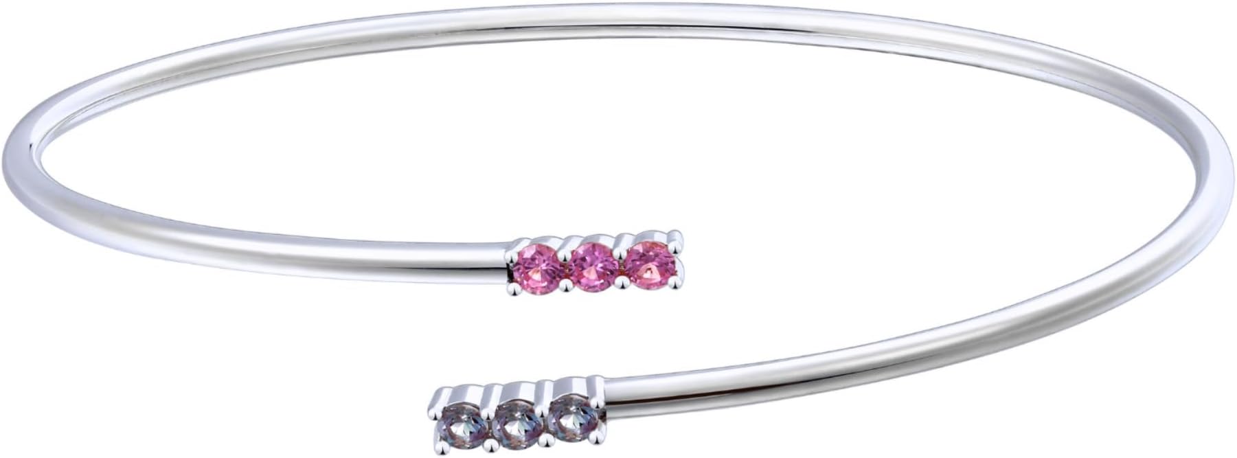EcoGems Lab Grown Gemstone & Moissanite Bracelets – 14K White or Yellow Gold Plated Sterling Silver – Featuring Lab Grown Diamonds, Emeralds, Paraiba, Sapphire & Pearls – Sustainable Luxury Gift with Gift Box