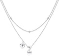 adoyi Valentines Day Gifts for Women Hers Dainty 14K Gold Plated Heart Initial Necklaces Layered Letter A-Z Pendant Necklace Stack Trendy Jewelry Birthday Valentines Day Gifts for Women Jewelry