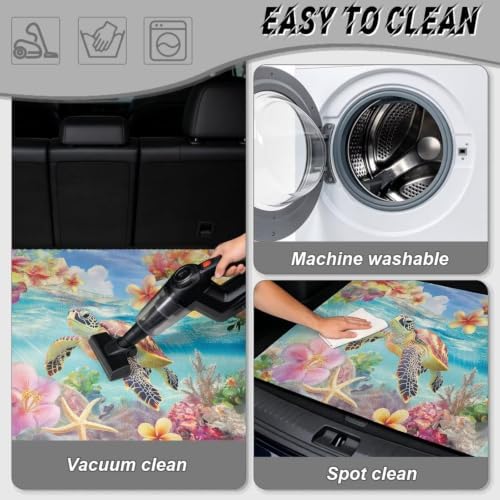 ELEQIN Car Trunk Mat, All Weather Cargo Liner Trunk Protection, Tropical Sea - Image 5