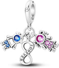 NARMO S925 Sterling Silver Charms Hamsa Charm for Pandora Bracelets Cross Charms for Bracelets Perfume High Heels Dangle Charms Silver Charms for Women