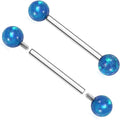 AROWRO Nipple Piercing Jewelry G23 Titanium Nipple Rings Tongue Rings Nipple Bar 14G Internally Threaded Straight Barbells Bridge Piercing Jewelry 12mm-20mm