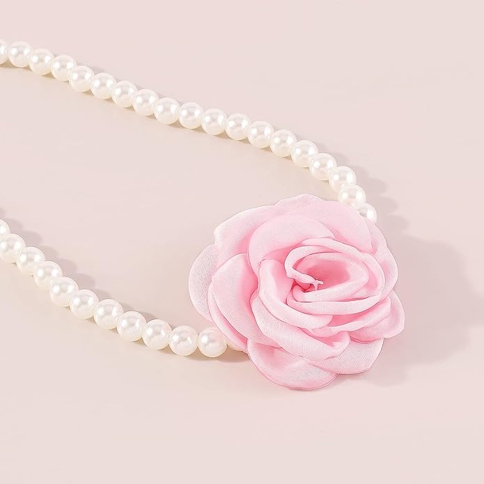 Flower Choker Necklaces for Women Vintage Baroque Floral Rose Collar Necklace Adjustable Bridal Party Prom Jewelry
