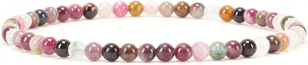Cherry Tree Collection - Small, Medium, Large Sizes - Gemstone Beaded Bracelets For Women and Men - 4mm Round Beads