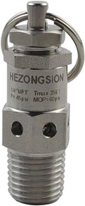 Mini 1/4" NPT Male Safety Pressure Relief Valve by HEZONGSION