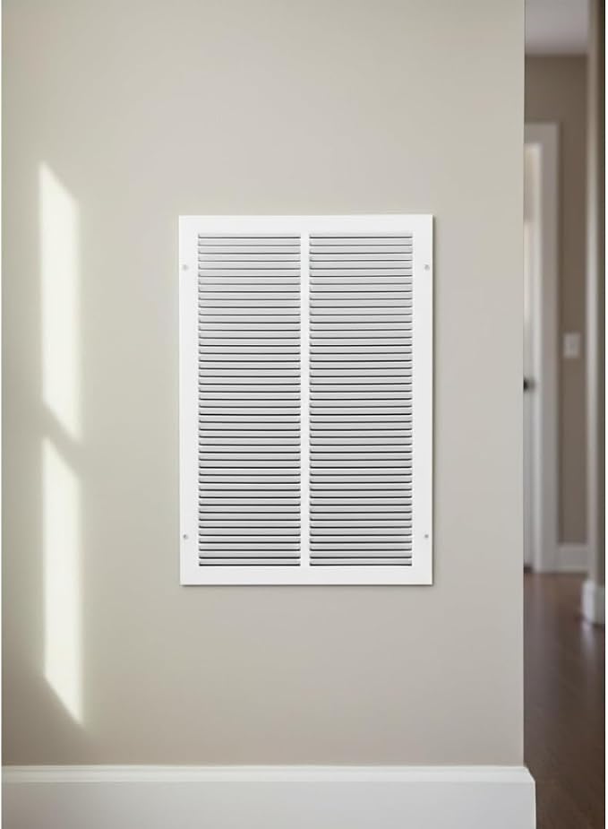 14x10 Air Return Vent Cover, Solid Steel White, 20 Pack - Image 4