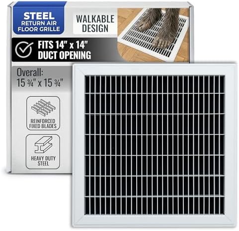 Fits 14x14 and 14x14 Duct Opening | Return Air Floor Grille by Handua | by Handua
