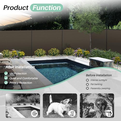 SunnyRoyal 6' x 31' Privacy Fence Screen Panel - Image 6