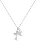 Zeffy Cross Necklace for Women,18K Gold/Silver Plated Tiny Cubic Zirconia Cross Pendant Necklace for Women Simple Layered Cross Necklaces for Women
