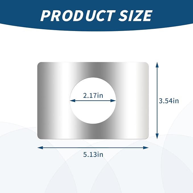 4 Pcs Stainless Steel Door Reinforcement Plate, Adhesive Door Knob Hole Cover - Image 3
