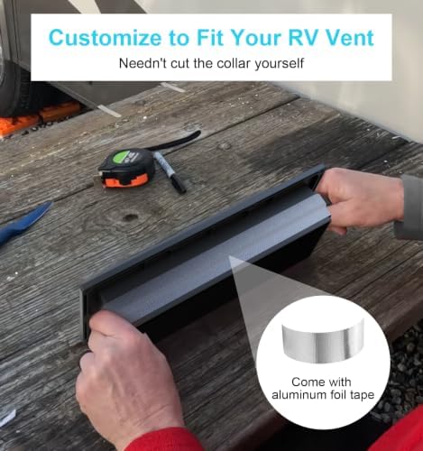 Aluminum RV Exhaust Range Vent Cover No-Cutting 1.2-2.2" Depth - Image 6