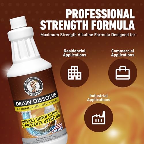 HVAC Guys Drain Dissolve 4PK = 1 Gallon | AC Drain Line Cleaner & Unclogger | - Image 3