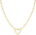 OGD Heart Necklace for Women, 14K Gold Plated Layered Tiny Puffy Heart Pendant Necklace Cute Chunky Heart Choker Necklace Simple Gold Necklace Jewelry for Women Trendy Gift
