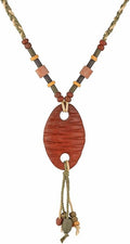 STWTR Bohemian Beaded Necklace Pendant for Women Men Retro Colorful Ceramic Pendant Handmade Ethnic Tribe Boho Jewelry Gift