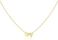 M MOOHAM Valentines Gifts for Kids Her - Heart Initial Necklaces for Women Girls 14K Gold Plated Tiny Heart Necklace Jewelry for Kids Personalized Birthday Gifts for Teen Girls Trendy
