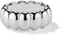 NOKMIT 14K Gold Filled Chunky Statement Rings for Women Cute Puffy Dome Croissant Thumb Band Non Tarnish Comfort Fit Size 5-10