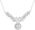 14K Gold D-color Round Cut Diamond Collarbone Necklace for Women, Ideal Gift for Your Beloved Wife, Choice for Special Occasions or Romantic Evenings Out,15.35+1.57" Chain