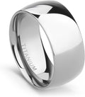 TIGRADE 2mm 4mm 6mm 8mm 10mm Titanium Ring Plain Dome High Polished Wedding Band Comfort Fit Size 3-15