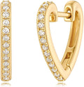 MYEARS Women Earrings Gold Huggie Hoop Ear Stud Cuff 14K Small Simple Hypoallergenic Everyday Jewelry