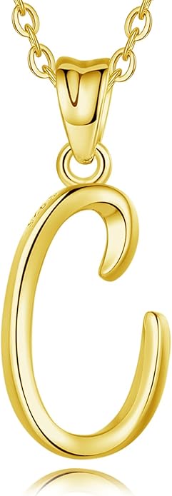 EUDORA Sterling Silver Initial Necklaces for Women, Classic 26 Letter Neckless Gifts for Girls, Sister, Mother Daughter, 18 inch Chain