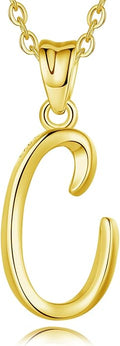 EUDORA Sterling Silver Initial Necklaces for Women, Classic 26 Letter Neckless Gifts for Girls, Sister, Mother Daughter, 18 inch Chain