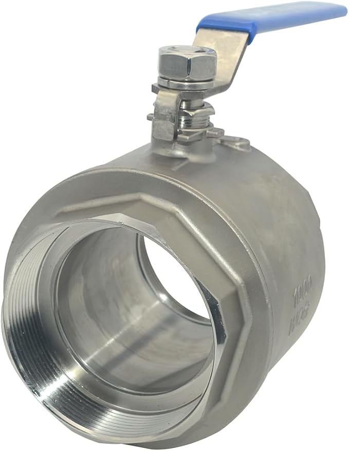 DAN SPEED 4" NPT Female 316 Stainless Steel Full Port Ball Valve Vinyl Handle - Image 5