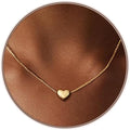 Cute Heart Necklace for Women Gold/Silver Plated Heart Pendant Choker Necklaces Tendy Love Heart Chain Necklace Dainty Gold/Silver Necklace Jewelry Gifts for Women