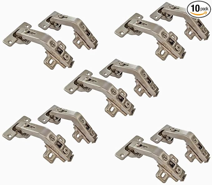 Lazy Susan Cabinet Hinges 10 Pack, 135° Corner Cabinet Door Hinges by Elysian