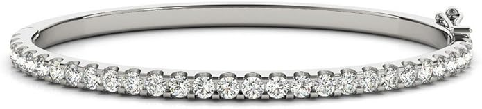 Houston Diamond District 1 to 8 Carat LAB GROWN Diamond Bangle Bracelet Ultra Premium Collection (E-F Color, VS2-SI1 Clarity)