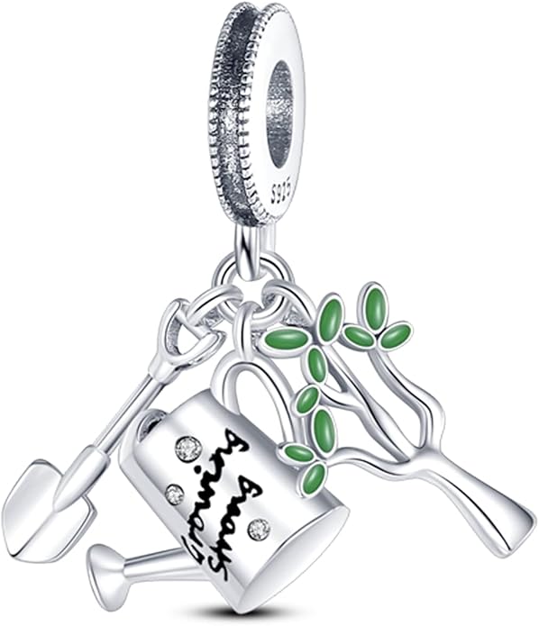 MULA 925 Sterling Silver Charms for Bracelets and Necklaces Family Letters Dangle Pendants Airplane Travel Beads Family Tree Jewelry Charms for Women