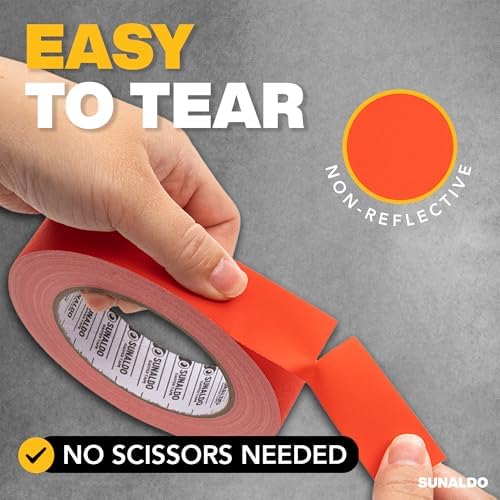 Gaffers Tape Heavy Duty, Easy Rip, No Residue | Red - Image 5
