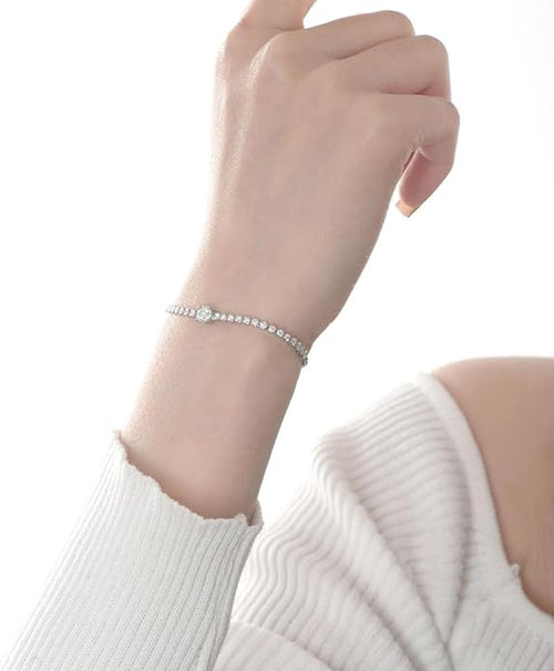 14K Gold Adjustable Diamond Bracelet for Women | Round/Oval/Princess Cut D-Color VVS1 | Ideal Gift for Birthdays & Special Events