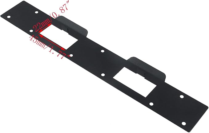 2pcs Door Strike Plate Stainless Steel Double Hole Door Handle Lock Backplate - Image 3