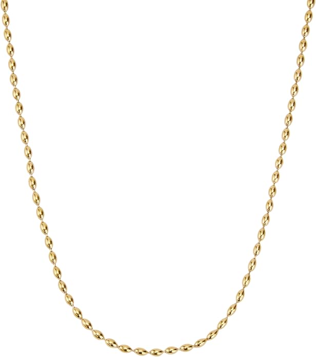 Hey Harper Gold Necklace For Women Trendy Necklace - 14K Golden PVD Coating Waterproof & Sweatproof Non Tarnish Jewelry Chain Necklaces