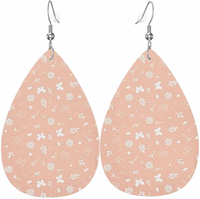 Teardrop Style Leather Earrings Outer Layer Silver Plating Hypoallergenic, Fashion Accessories Suitble Casual Outfits Parties Daily Wear for Sister Mom Wife Friends