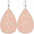 Teardrop Style Leather Earrings Outer Layer Silver Plating Hypoallergenic, Fashion Accessories Suitble Casual Outfits Parties Daily Wear for Sister Mom Wife Friends