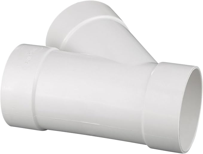 2" PVC 45 Degree Wye DWV Sanitary Y-TEE Street Drain Waste white | Vent PVC - Image 6