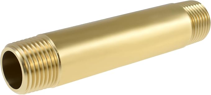 SDTC Tech Brass Pipe Fitting Long Nipple 1/2 NPT Male x 1/2 NPT Male Thread | by SDTCTech
