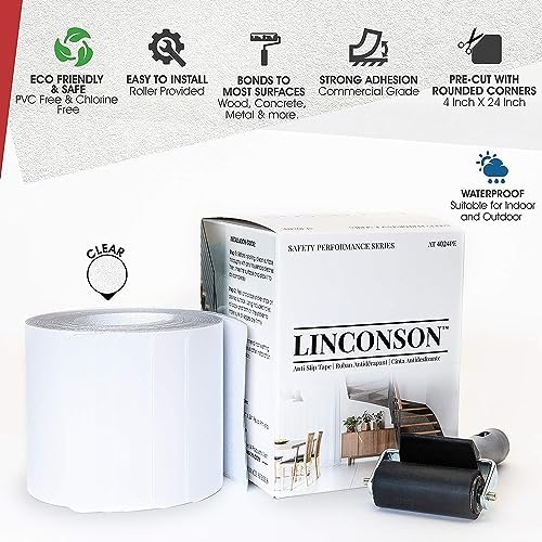 linconson | 4” x 40” | Clear Slip Resistant Stairs Tread Grip Tape Anti Slip - Image 2