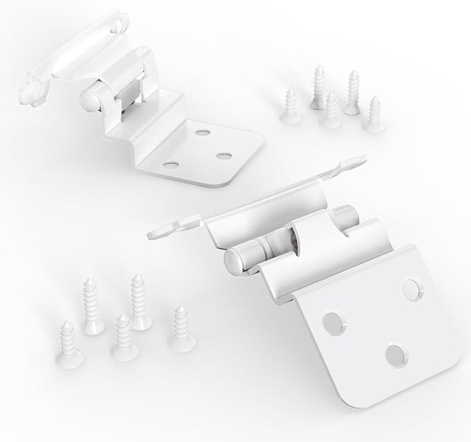 3/8 Inch Inset Cabinet Hinges, 25 Pairs Self Closing Flush Face Mount Hinges - Image 7