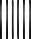 6 Pack 3/4" × 20" Pre-Cut Black Metal Pipe, Industrial Steel Fits Standard by GeilSpace