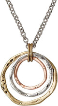 SPUNKYsoul Boho 3 Circle Pendant Handmade Earth Ocean Necklace Jewelry for Women Gold Silver Copper Rose Gold Multi-Metal