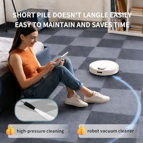 24 * 24in Peel and Stick Carpet Tiles, Self Adhesive Floor Squares - Image 6