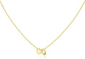 M MOOHAM Valentines Gifts for Kids Her - Heart Initial Necklaces for Women Girls 14K Gold Plated Tiny Heart Necklace Jewelry for Kids Personalized Birthday Gifts for Teen Girls Trendy
